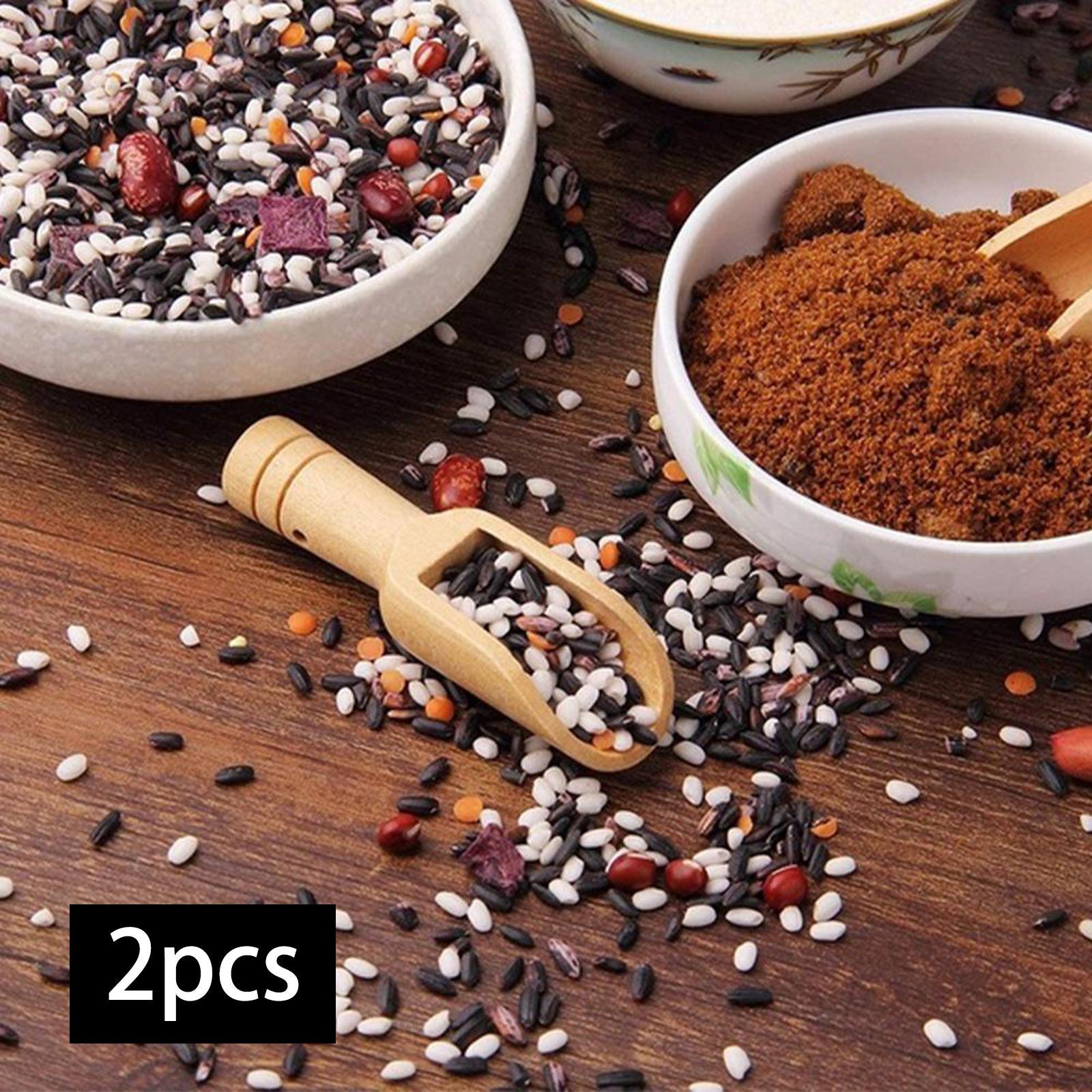 3 Pieces Mini Wooden Spoon Mini Shovel Mini Bath Salt Spoon for Coffee