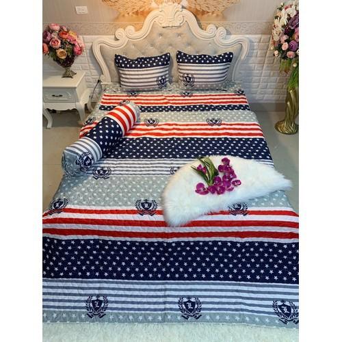 Bộ chăn ga poly Hàn Quốc 5 món Sang Trọng chất liệu đẹp– bộ chăn ga 5 món siêu mát– bộ chăn qua trải giường siêu đẹp