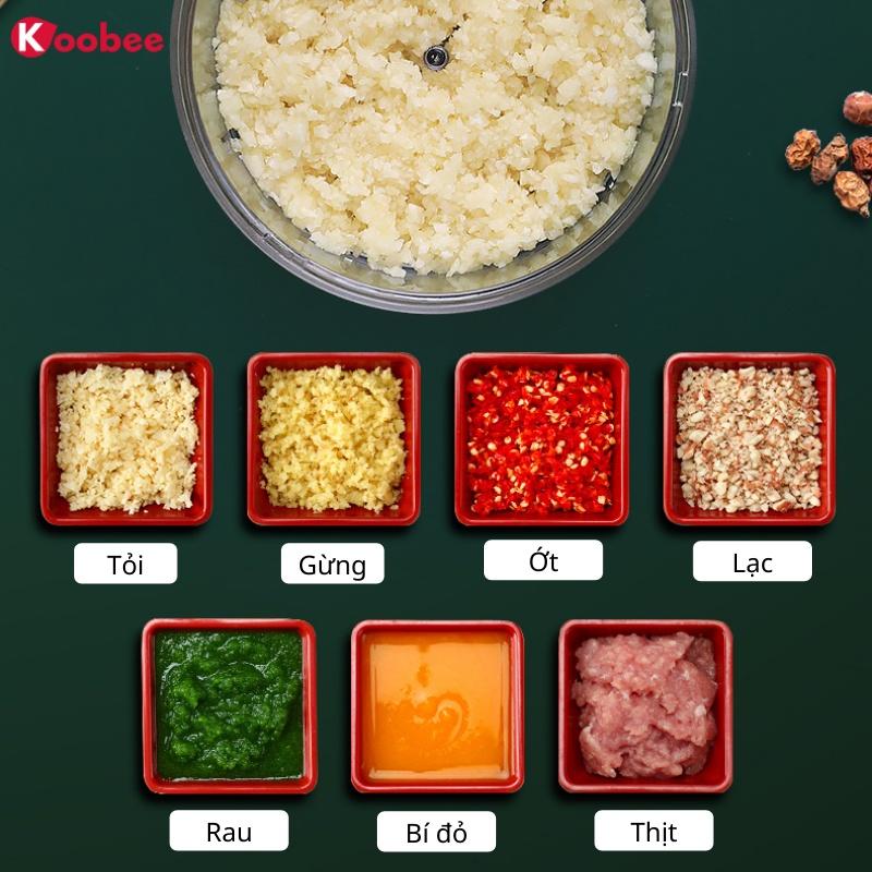 Máy xay tỏi ớt cầm tay Mini Food Chopper 2 lưỡi chính hãng, Dụng cụ xay tỏi ớt, thực phẩm đa năng KOOBEE