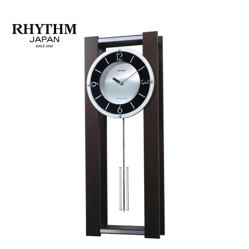 Đồng hồ treo tường Nhật Bản Rhythm CMJ541UR06 Kt 27.2 x 72.0 x 10.0cm, 2.9kg Vỏ gỗ, dùng PIN