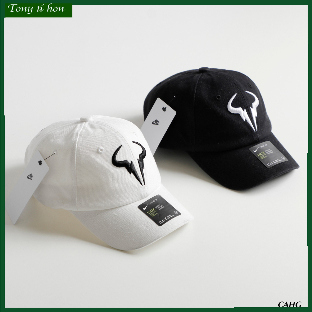 [ Miễn ship / giảm giá ] MŨ NÓN LƯỠI TRAI NAM NỮ LOGO THỦ LĨNH ĐEN CAO CẤP - màu trắng