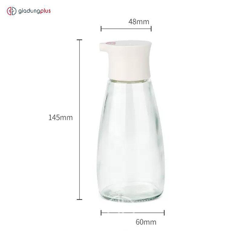 Lọ đựng dầu ăn, nước mắm mini 220ml cầm tay bằng thuỷ tinh borosilicate cao cấp - chính hãng Jianxia