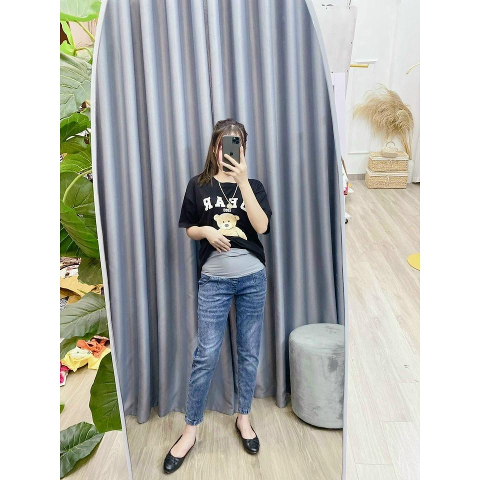 Quần Bò Bầu, Quần Jeans Bầu Hàng Mềm Đẹp Loại 1 Thời Trang Trẻ Trung, Đủ Size Cho Mẹ Bầu Q6