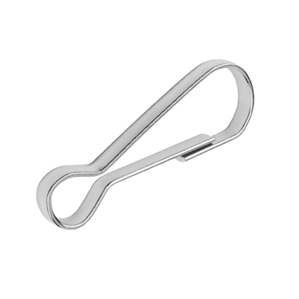 200pcs Stainless Steel Carabiners Spring Snap Clasp Outdoor Hardware