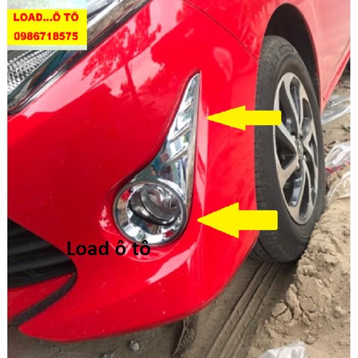 Bộ Ốp Viền Đèn Gầm Trước, Sau Xe Toyota Wigo 2017-2019 Nhựa ABS Mạ Crom Sáng Bóng Cao Cấp
