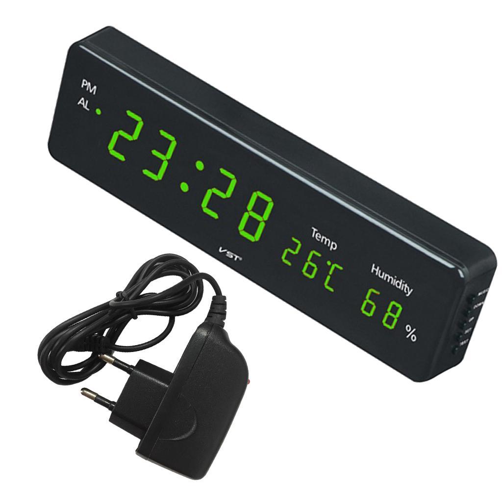 LED Digital Alarm Clock Electronic Clock with Temperature Hygrometer