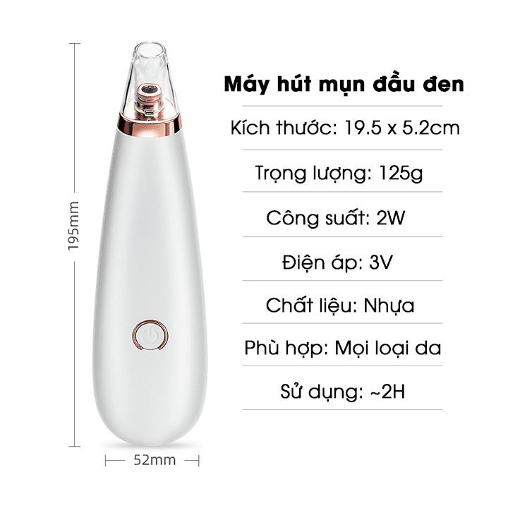 Máy Hút Mụn Cầm Tay Cao Cấp Comedo Suction Tool – Máy Nặn Mụn Siêu Êm, Mạnh Mẽ (Tặng Kèm 2 Pin 2A) - Giao Hàng Toàn Quốc