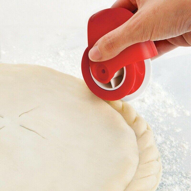 DIY Dough Cutting Tools Pizza Pastry Lattice Cutter Pastry Pie Decor Cutter Plastic Wheel Roller Pie Crust Kitchen Baking Tools