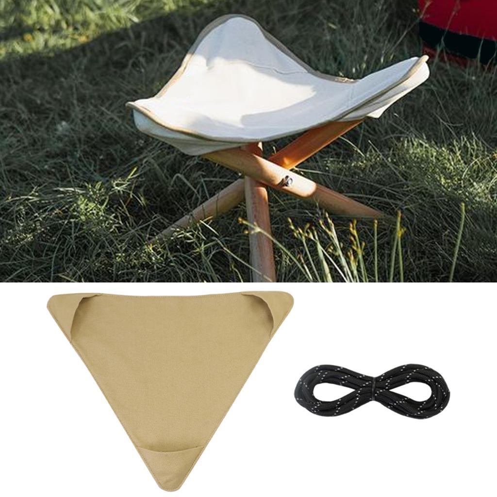 3x Folding Tripod Stool Cloth Lightweight Canvas Chair Cloth Waterproof DIY for Outdoor Travel Fishing Equipment