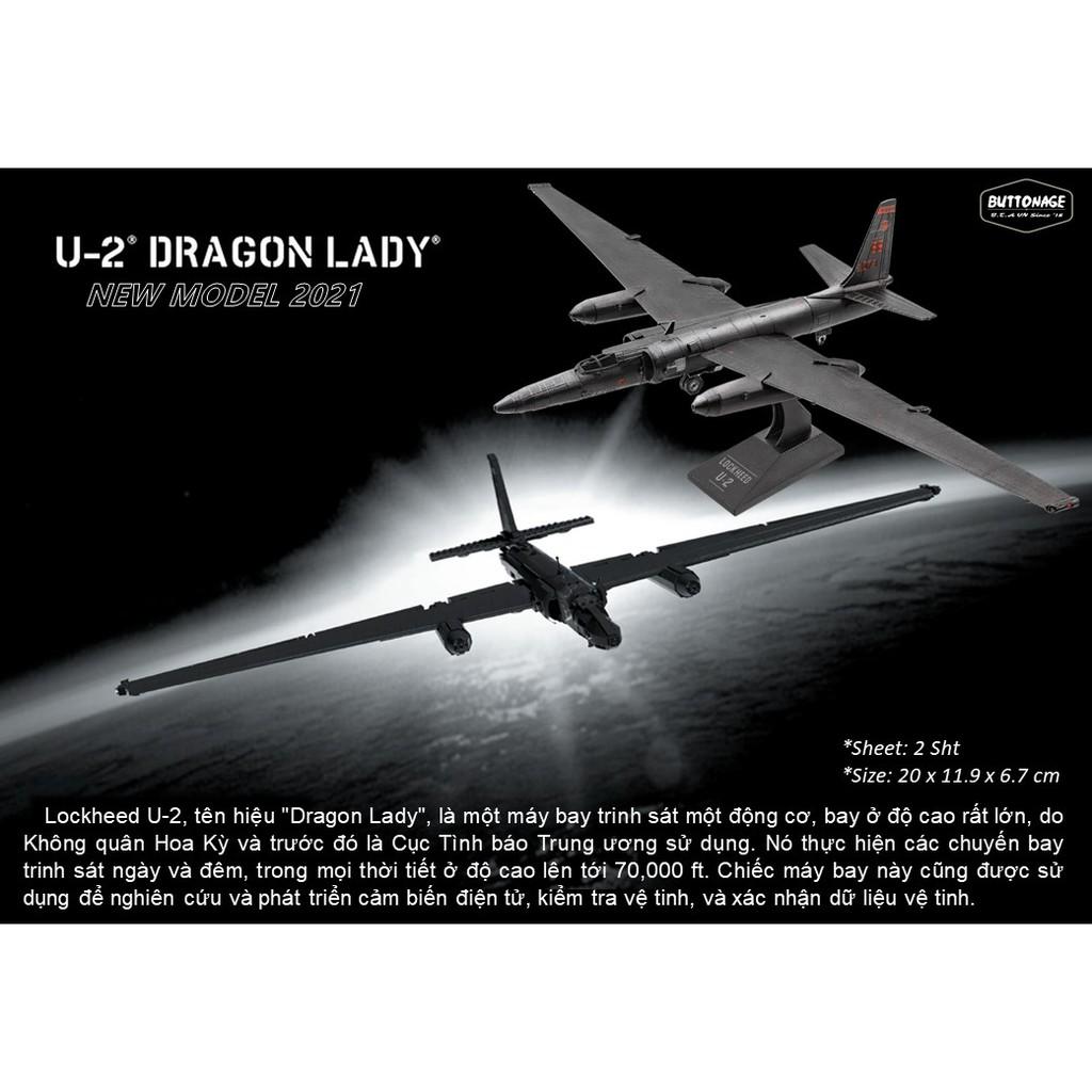 Mô Hình Lắp Ráp 3d Máy bay Trinh Sát U-2 Dragon Lady