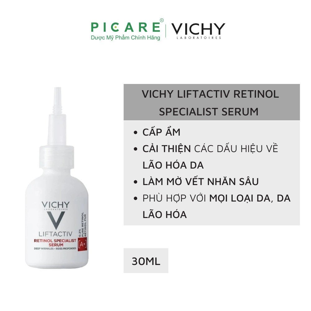 Dưỡng Chất Giảm Nếp Nhăn Và Giúp Da Trông Trẻ Hơn Vichy Liftactiv Retinol 30ml