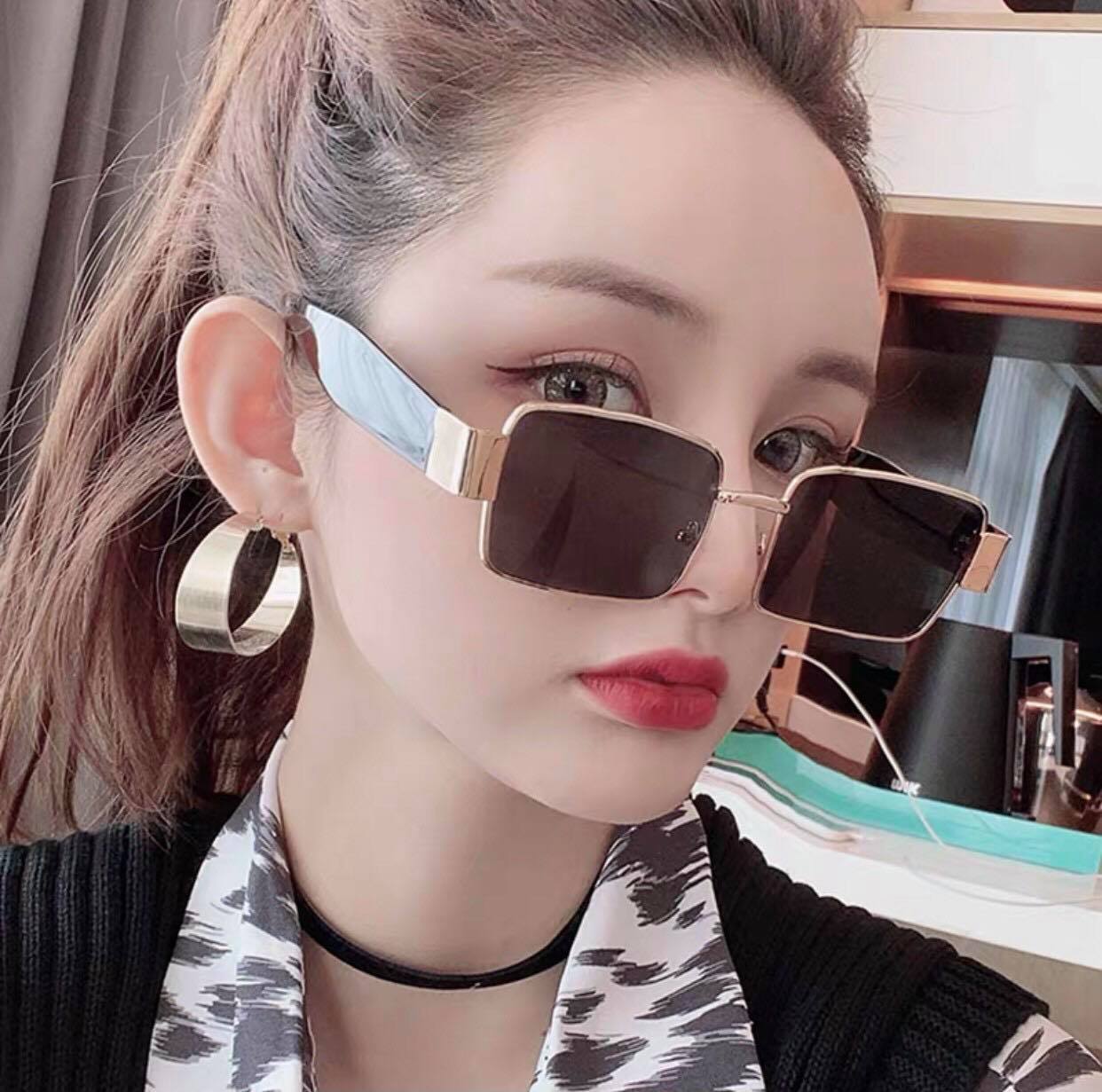 Kính râm, Kính mát Nam nữ Hottrends siêu sành điệu (ĐEN)