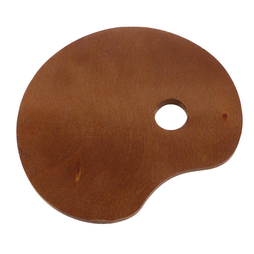 Wood Paint Tray Palette for Watercolor Oil Acrylic Paint Art Oval