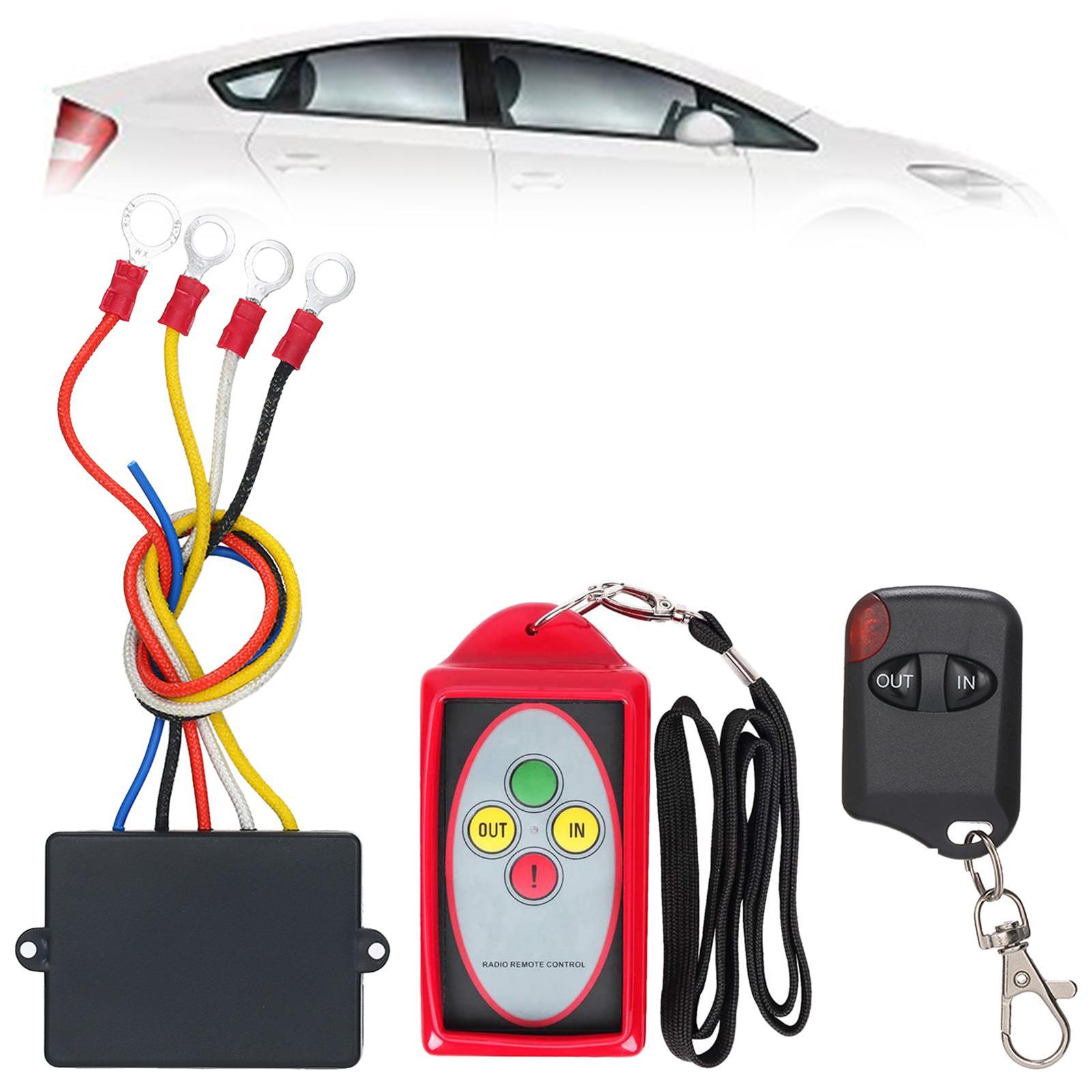 Remote Winch 50ft 12V Control Switch Set Smart for SUV Car Blue