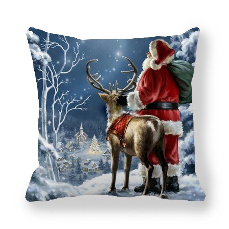 Gối Tựa Lưng Sofa VẢI COTTON HỌA TIẾT NOEL SBK132