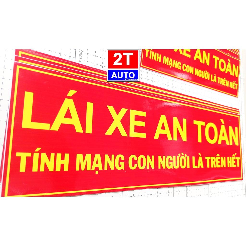 LOGO LÁI XE AN TOÀN - NỀN ĐỎ - NHIỀU KÍCH CỠ, sticker tấm dán lái xe an toàn