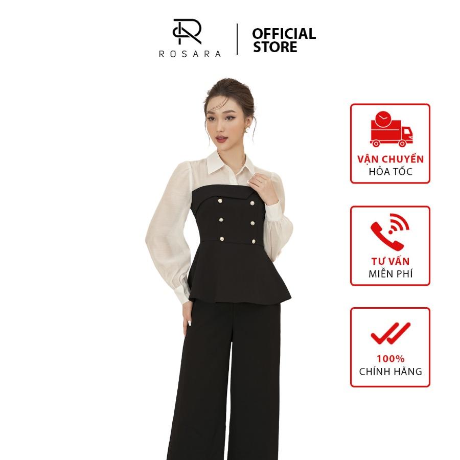 Áo sơ mi thời trang nữ peplum tiểu thư Rosara G12