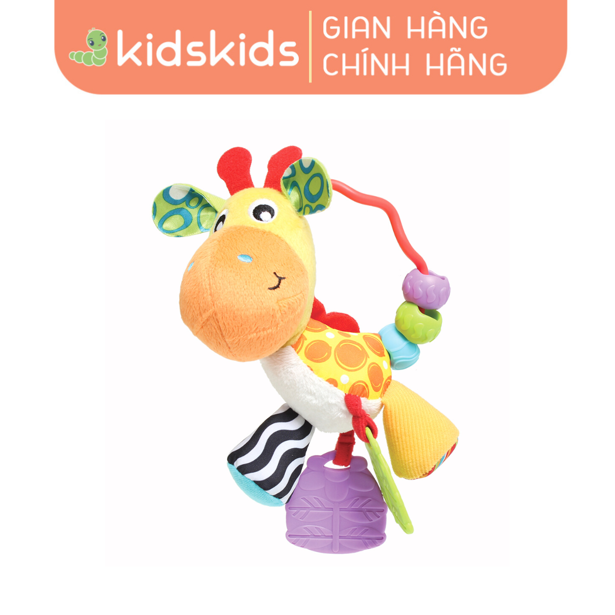 Đồ Chơi Lục Lạc Gặm Nướu Hươu Cao Cổ Playgro, Cho Bé Từ 3 Tháng