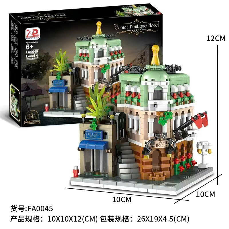 Bộ Lắp Ráp Mô Hình Khách Sạn Corner Boutique Hotel Mini – Đồ Chơi Xếp Hình Kiến Trúc 3D Cho Bé &amp; Người Lớn - HÀNG CHÍNH HÃNG MINIIN