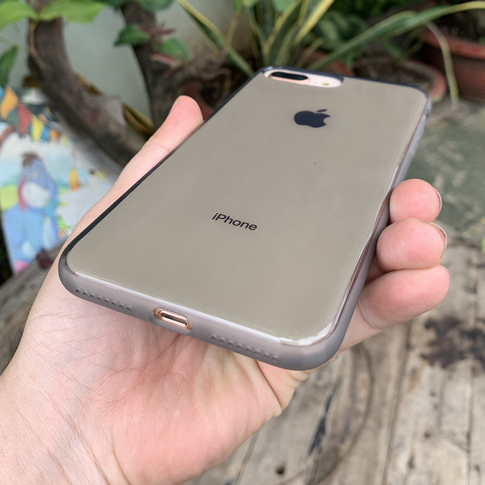 Ốp lưng dẻo cao cấp dành cho iPhone 7 Plus / iPhone 8 Plus - Màu đen mờ