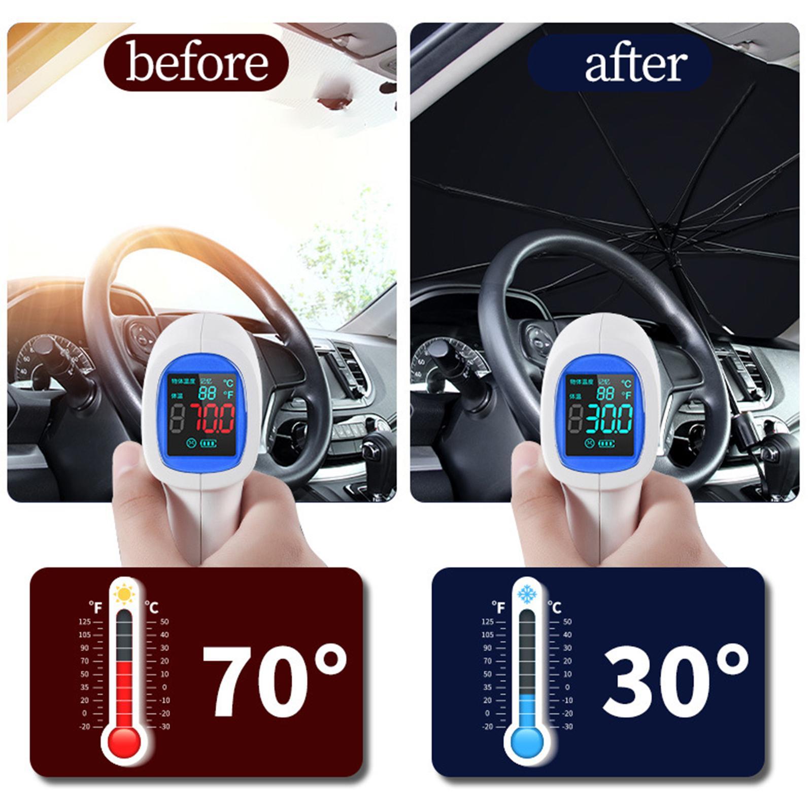 Windshield Sun Shade Umbrella, Bendable Shaft Windshield Sunshade Cover Fit for Car