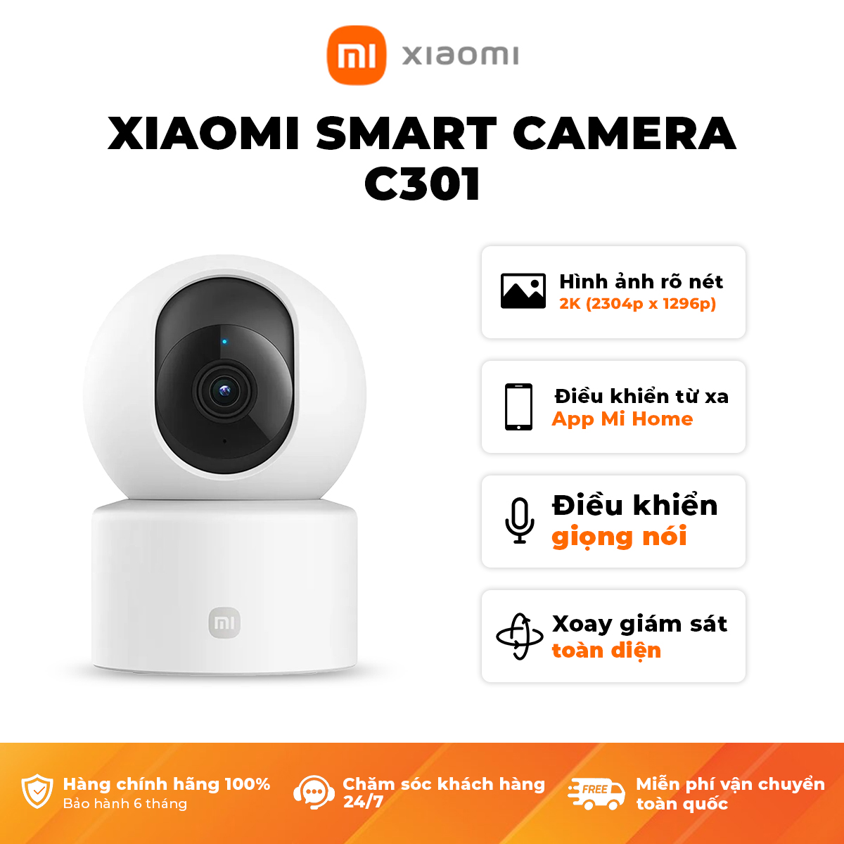 Camera Quan Sát Xiaomi Smart Camera C301 - Hàng Chính Hãng