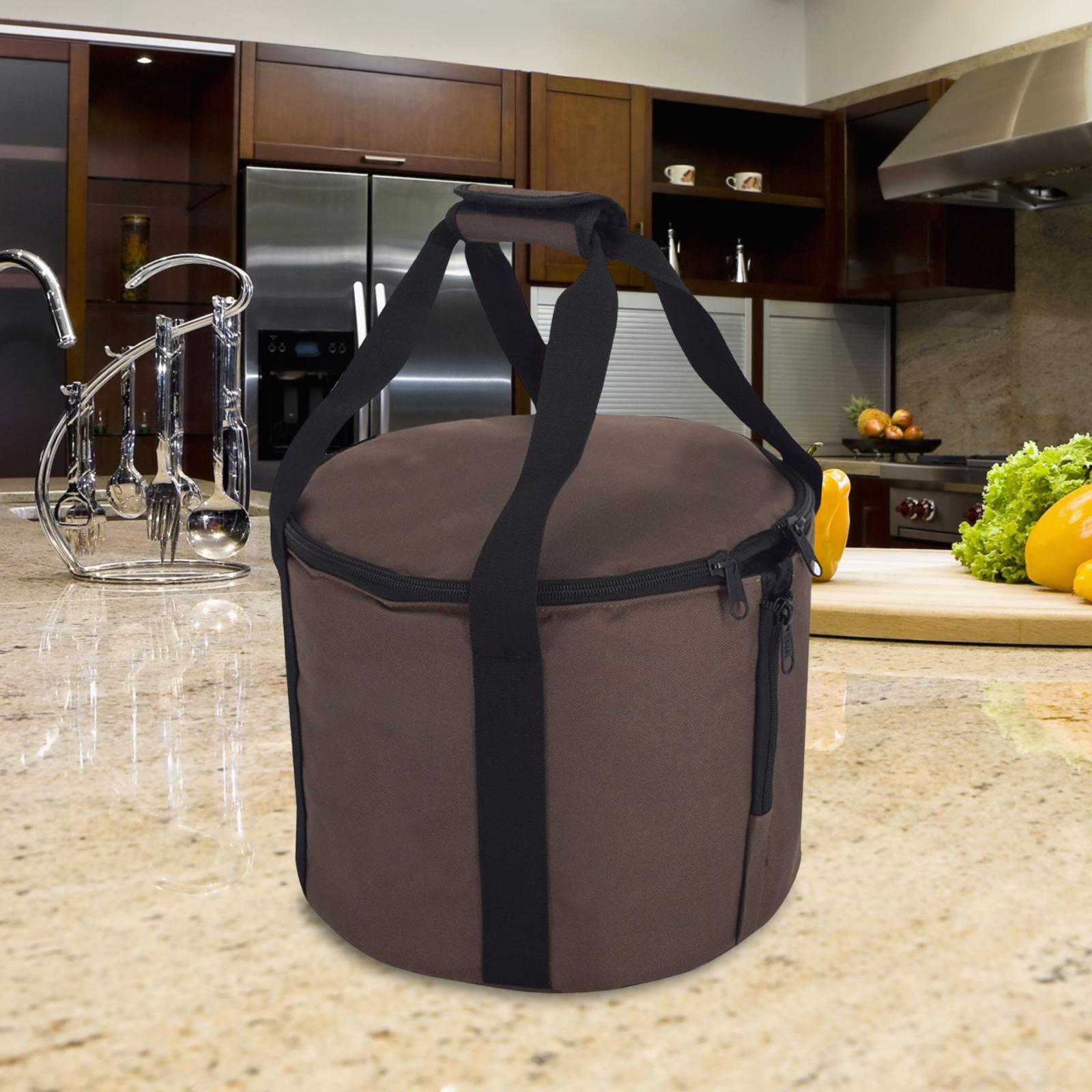 Slow Cooker Bag Soup Pot Storage Handbag Travel Carrier Kitchen Pot Organizer for Camping