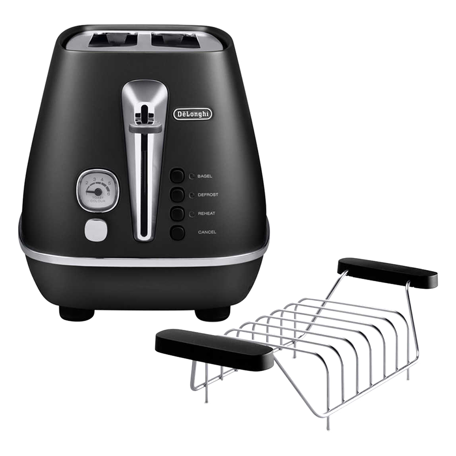 Máy Nướng Bánh Mì Distinta Delonghi CTI 2103.BK (900W) - Đen - Hàng Chính Hãng