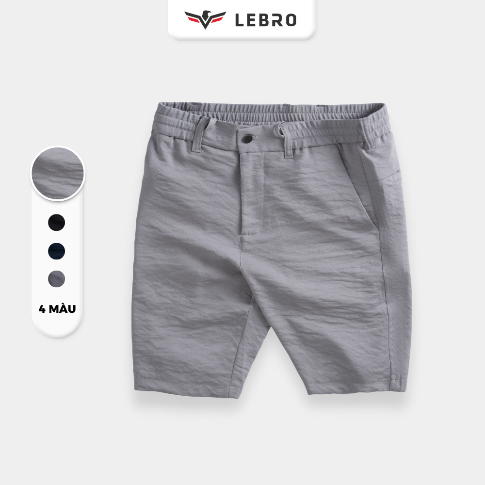 Quần đũi short nam, quần đùi đũi nam, quần sooc đũi nam chất liệu Linen cao cấp chất liệu thoáng mát LEBRO QSD23-01