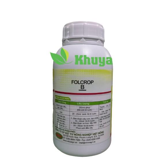 Phân bón lá Vinco FOLCROP B 500ml Kích ra hoa Đậu trái Chống rụng trái