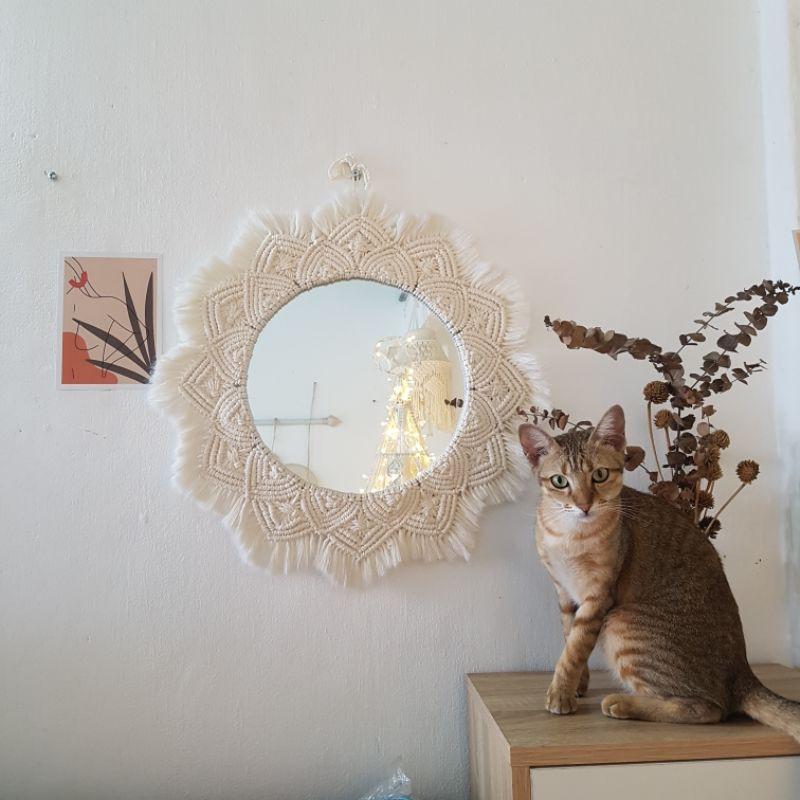 Gương macrame