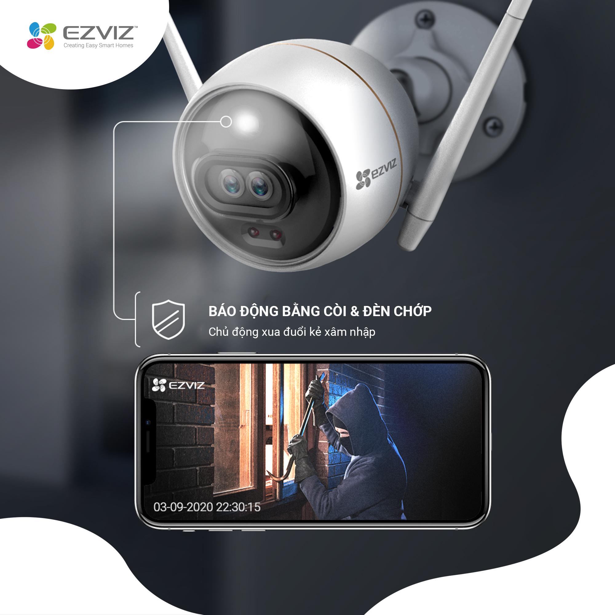 Combo Camera Wi-fi EZVIZ C3X 2MP Ngoài Trời, Ống Kính Kép, Kèm Thẻ Nhớ  32GB/64GB - Hàng Chính Hãng