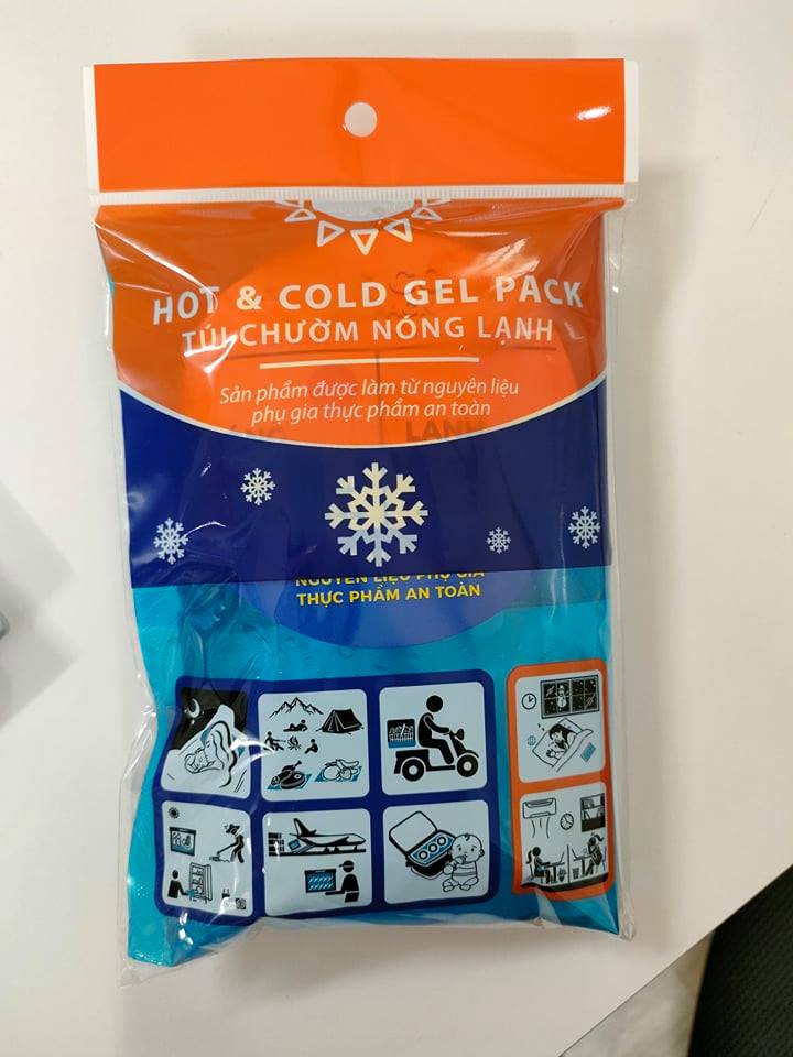 Túi gel đa năng công nghệ Nhật Bản - HOT &amp; COLD GEL PACK - chườm nóng lạnh, túi đá gel giữ nhiệt bảo quản thực phẩm