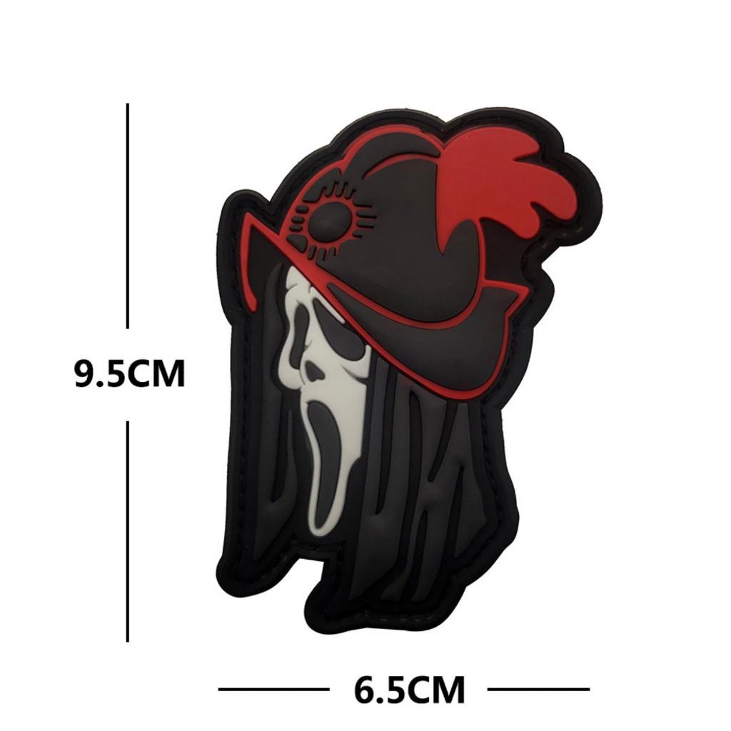 Patch_velcro mặt nạ ma dạ quang PVC_dán quần áo_ba lô_túi xách