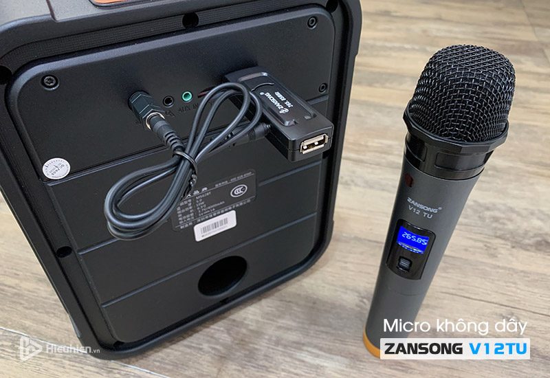 Micro karaoke không dây màn hình LCD Zansong V12 - JL - HÀNG CHÍNH HÃNG