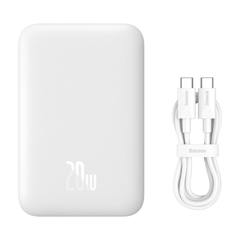 Pin Sạc Dự Phòng Không Dây Tích Hợp Nam Châm Baseus Magnetic Mini Air Wireless Fast Charge Power Bank 6000mAh 20W - Hàng chính hãng