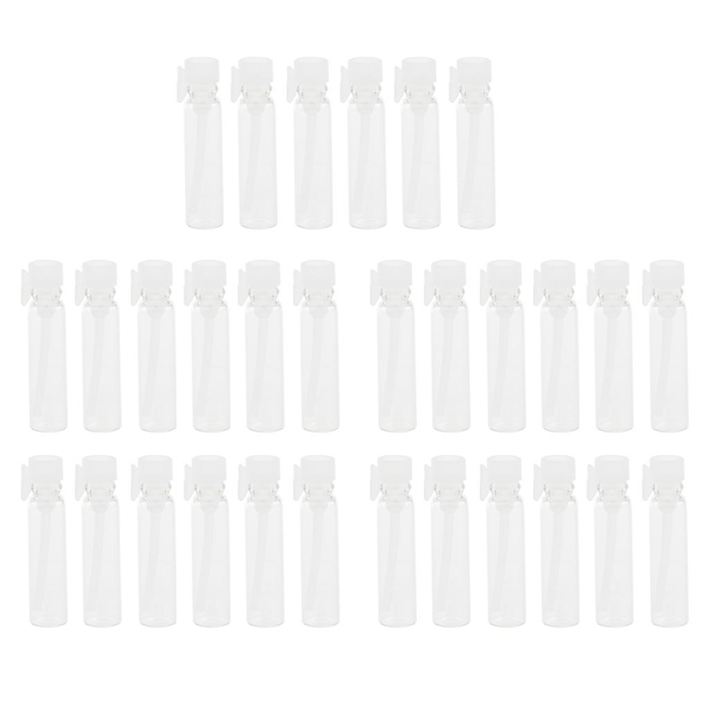 30X Liquid Glass Bottle Empty Perfume Essential Oil Vials