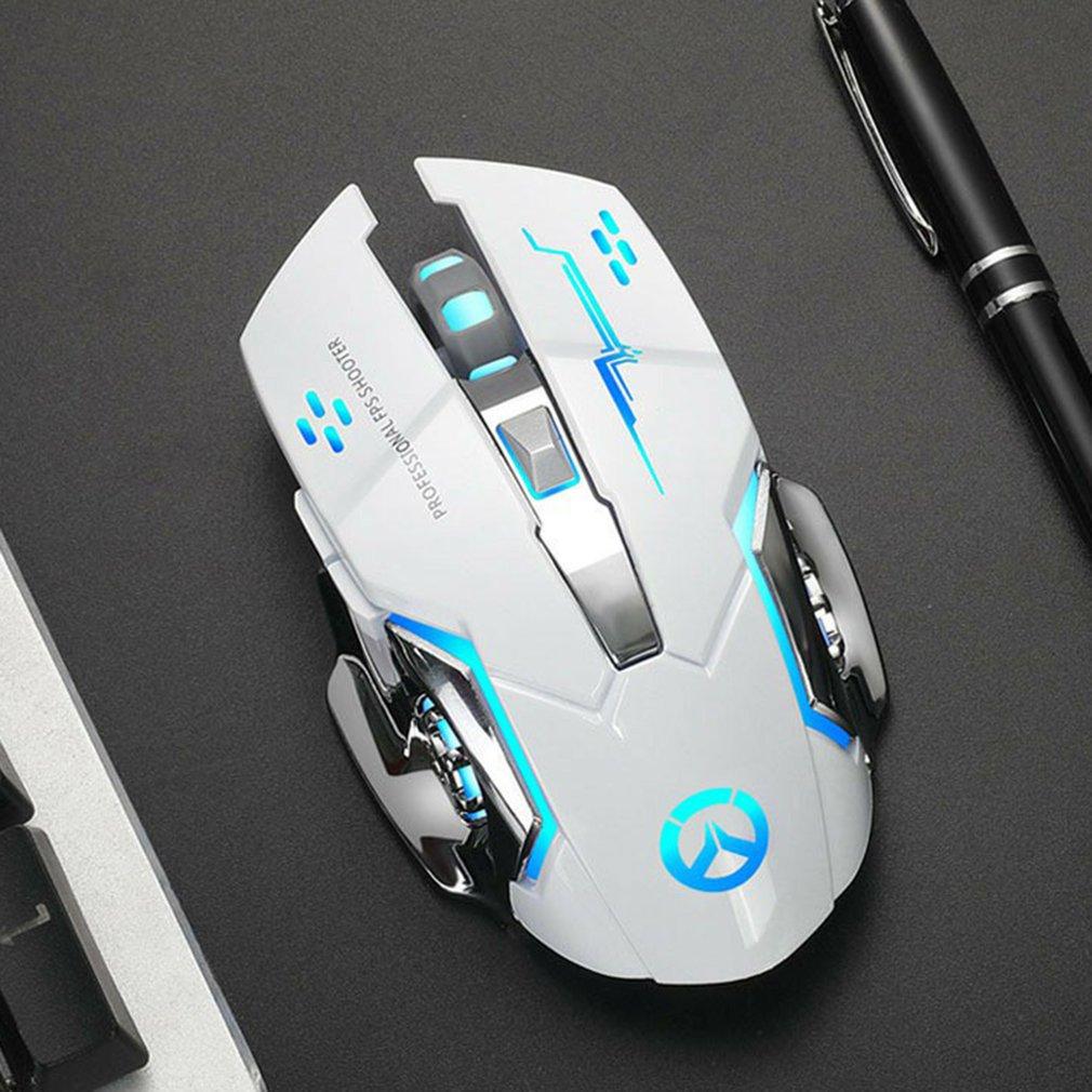 X8 Chuột Chơi Game Không Dây Sạc Im Lặng LED Backlit Quang USB Ergonomic Chuột Chơi Game LOL Chuột Lướt Game Thủ Chuột Cho Máy Tính