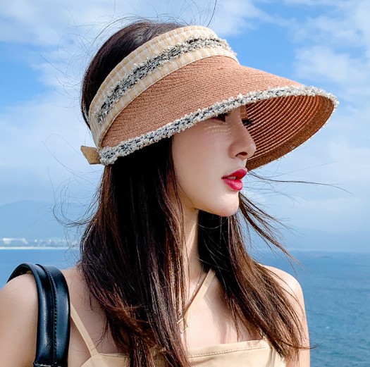 Mũ rộng vành nửa đầu chống nắng chống tia UV cao cấp mới, nón đi biển nữ