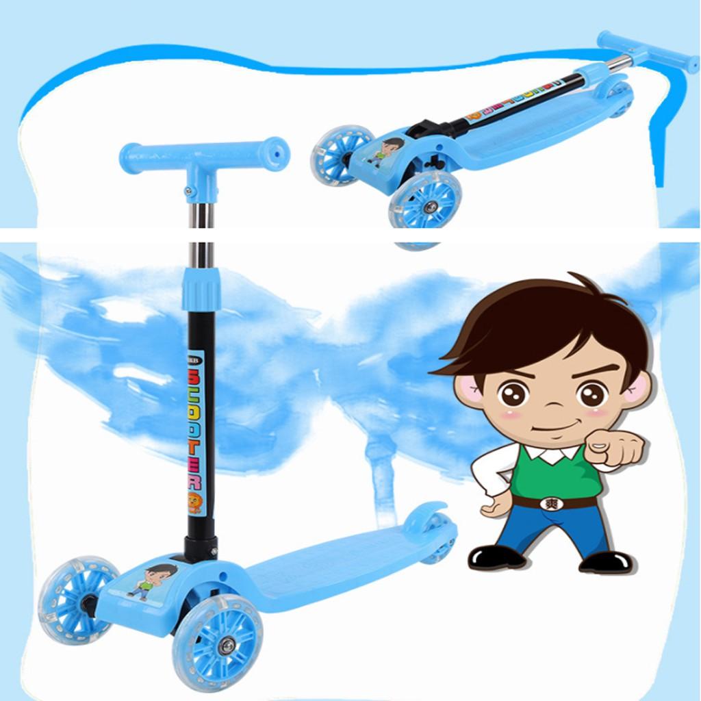 Xe trượt scooter 3 bánh phát sáng có thể gấp gọn