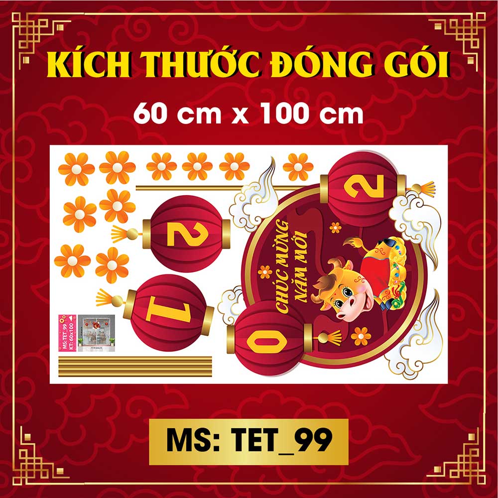Decal trang trí tết combo số 21