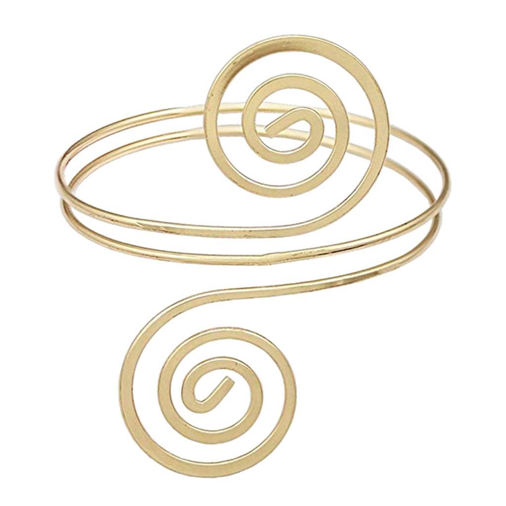 Women Upper Arm Band Armlet Multilayer Bangle Bracelet Jewelry Golden