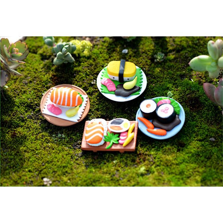 Mô hình món ăn sushi kích thước 1.7 x 4.8cm để trang trí tiểu cảnh, bonsai, nhà búp bê