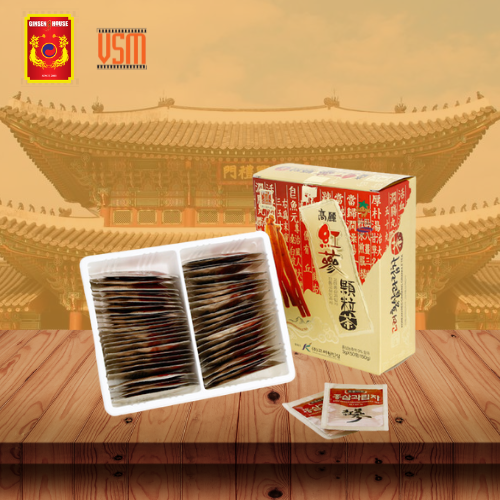 Thực Phẩm Chức Năng Trà Hồng Sâm Hàn Quốc Korean Red Ginseng Granule Tea (Hộp 50 Gói x 3g)