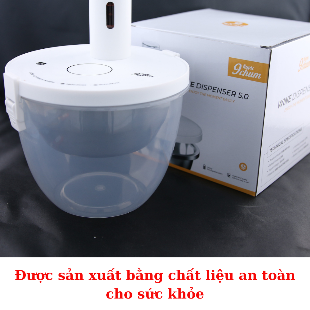 Máy rót rượu tự động cảm biến thông minh 9Chum – Sử dụng dễ dàng - Hàng chính hãng