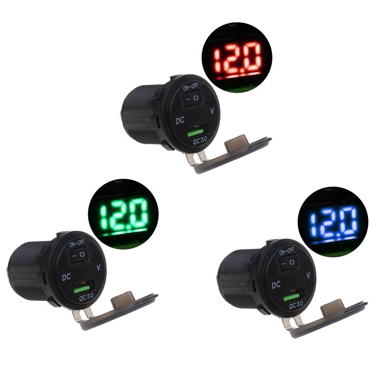 Universal 12V USB Car Boat Sạc ổ cắm cho cổng ổ cắm Bộ sạc USB QC 3.0
