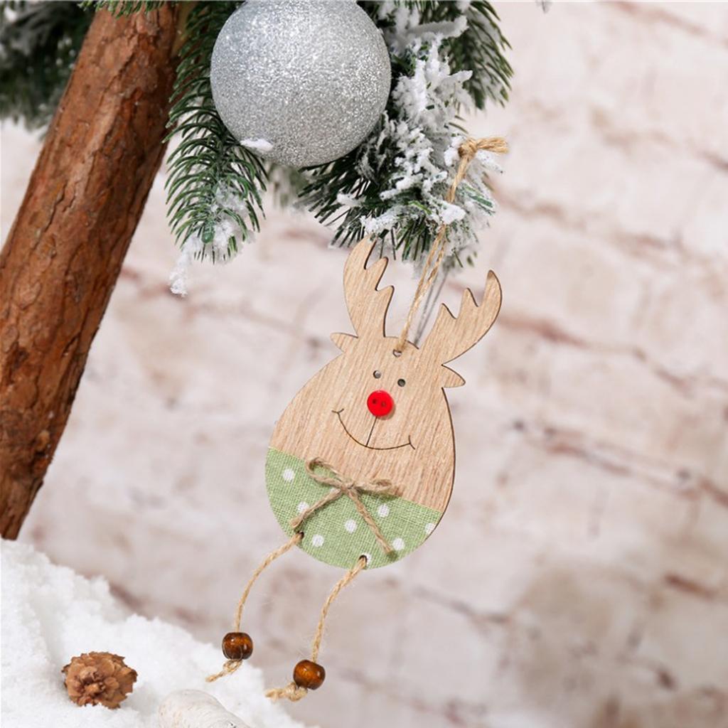 Christmas Moose Wood Pendant Christmas Tree Decoration
