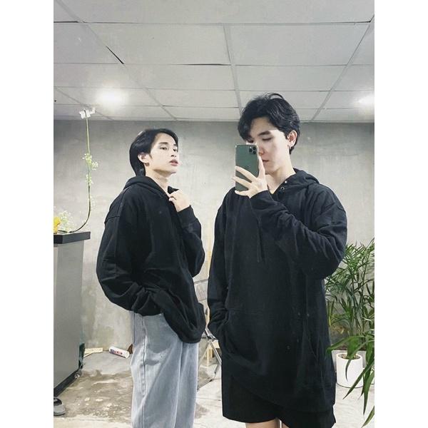 Hoodie đen chất vải nỉ ngoại (ảnh thật ở cuối)