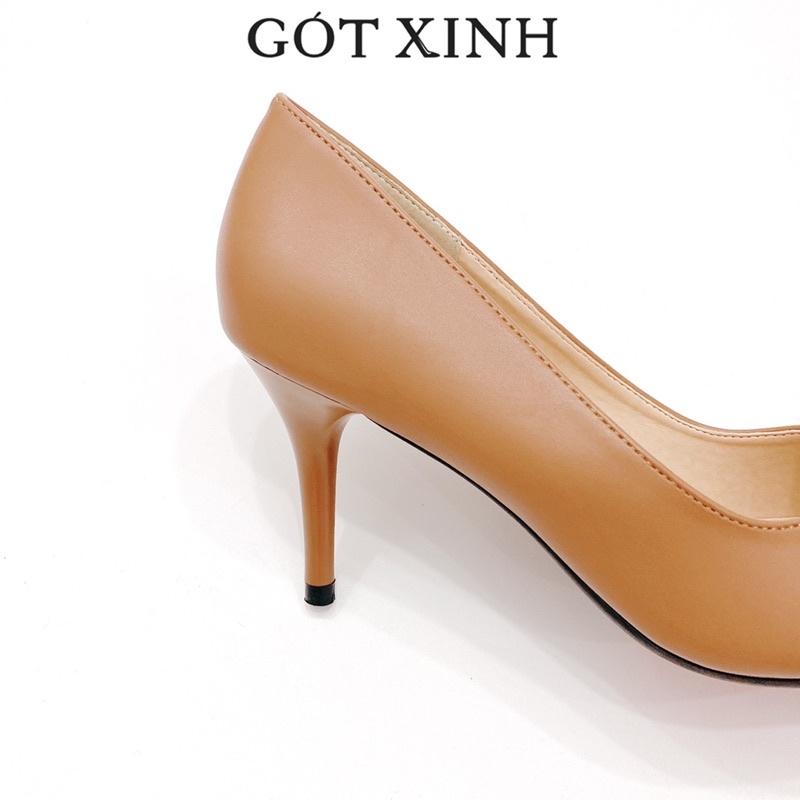 Giày cao gót nữ GÓT XINH G20 da mềm đế nhọn cao 7cm