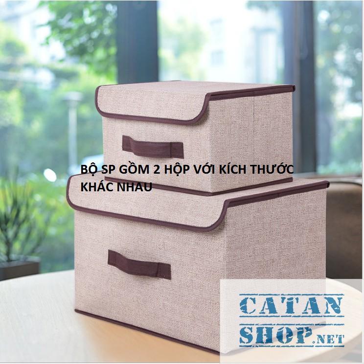Hộp vải đựng vật dụng xếp gọn, hộp đựng đồ gia đình gấp gọn siêu tiện dụng